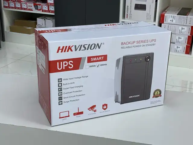 Источник бесперебойного питания Hikvision DS-UPS1000, 1000ВА/600Вт, Душанбе