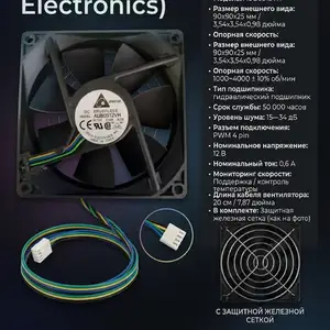 Четырехпроводной кулер DELTA ELECTRONICS, Душанбе