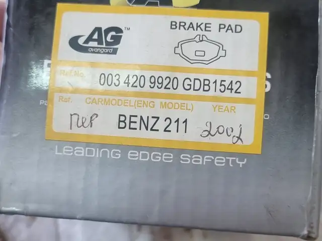 Передние тормозные колодки AG от Mercedes-Benz W211 2002-2005, Душанбе