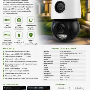 Камера видеонаблюдения Tiandy TC-H363U 8DA-4, Душанбе