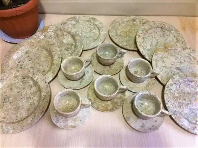 Комплект посуды из натурального мрамора, Душанбе
