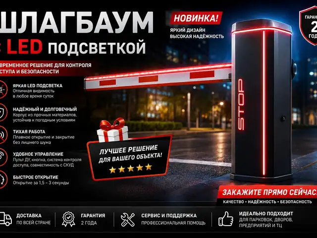 Шлагбаум Hikvision LED, Душанбе