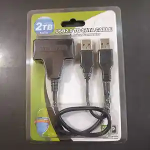 Переходник USB 2.0 SATA для жесткого диска 2.5 HDD SSD адаптер с сата на юсб, Душанбе