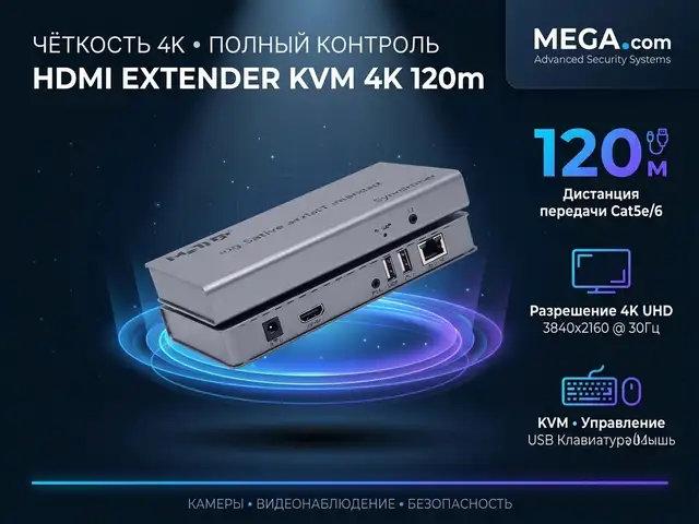 HDMI EXTENDER KVM 4K 120m, Худжанд