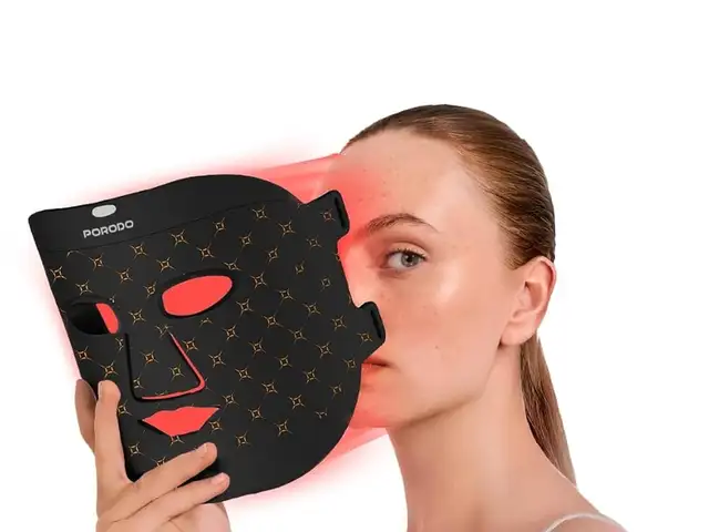 Маска для лица с терапевтическим светом Porodo Soft Silicone LED Facial Mask wit, Душанбе