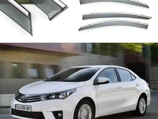 Дефлекторы окон от Toyota Corolla 4 хром, Душанбе