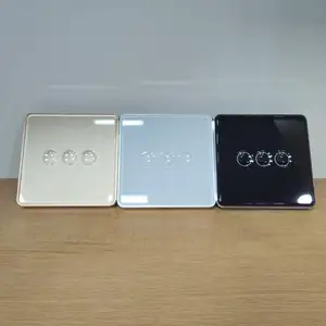 Умный 3-клавишный сенсорный выключатель Zigbee Concave, Душанбе