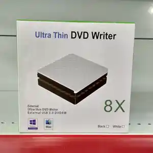 Внешний USB 3.0 DVD-RW дисковод Ultra Thin DVD Writer 8X, Душанбе