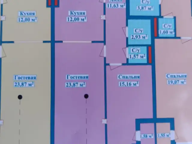 2-комн. квартира, 4 этаж, 69 м², 91 мк, Душанбе