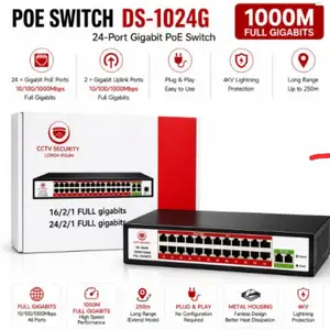 DS-10124G Poe switch Smart gigabits 24_2_1, Душанбе
