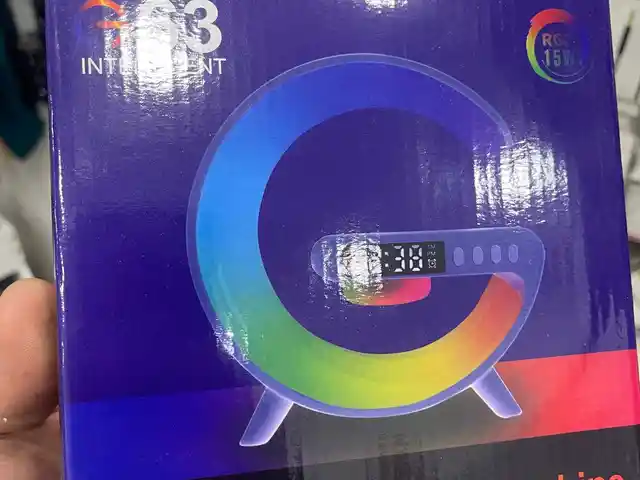 Портативная акустика RGB с беспроводной зарядкой G63 белый, Душанбе