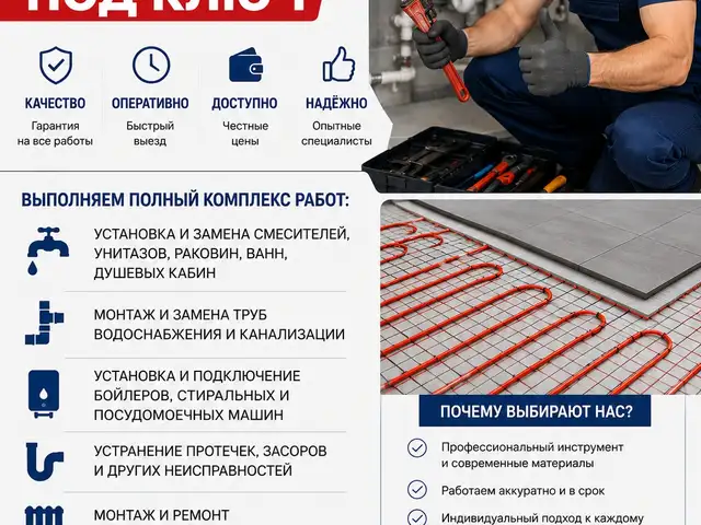 Услуги сантехника под ключ, Хуҷанд
