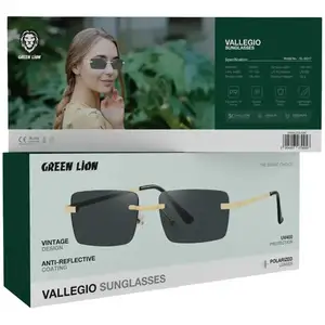 Солнечные очки Green Lion Vallegio Sunglasses - Black, Душанбе