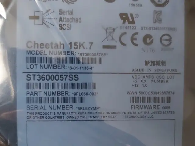 Жесткий диск Seagate Cheetah 15K.7 600 GB 15K 6Gb SAS 3.5 ST3600057SS, Душанбе
