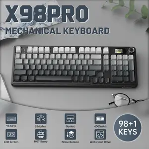 Магнитно механическая игровая клавиатура Attack shark X98Pro Grey, Душанбе
