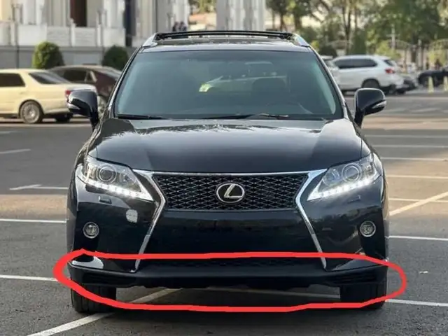 Губа чёрная на передний бампер от Lexus RX 2014-2015, Душанбе
