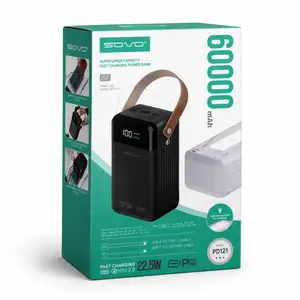 Портативное зарядное устройство с быстрой зарядкой PDSOVO 60000mAh Power Bank, Душанбе