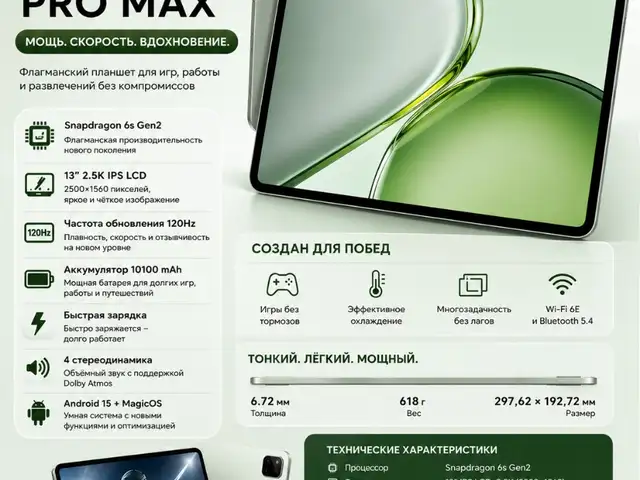 Планшет Honor X10 Pro Max, Душанбе