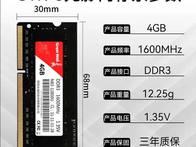 Оперативная память для ноутбуков Great Wall DDR3 4GB 1600MHz, Душанбе
