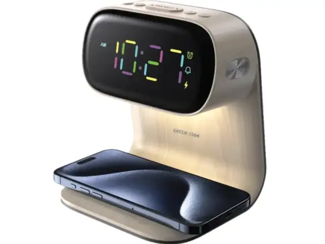 Часы с беспроводной зарядкой Green Lion Bedside Clock with Wireless Charger, Душанбе