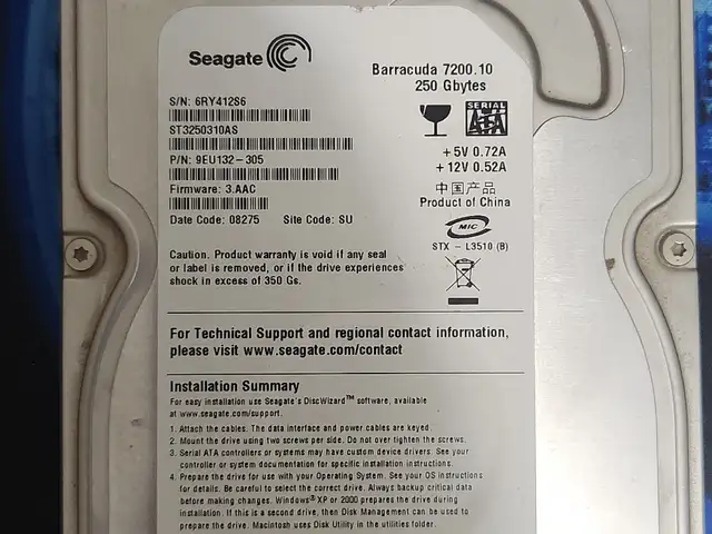 Диск HDD 250 Gb Seagate, Хуҷанд