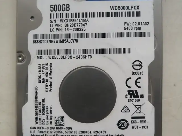 Жёсткий диск для ноутбука WD 500GB, Душанбе