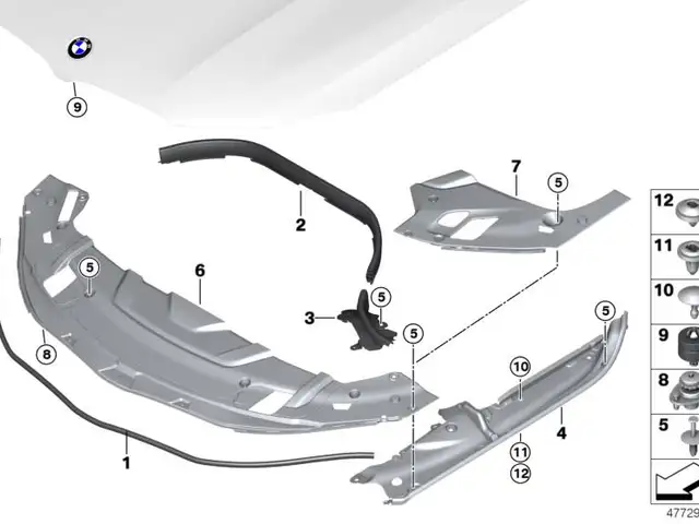 Уплотнитель капота на BMW G30 -G12, Худжанд