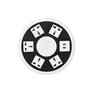 Розетка Green Lion 7 в 1 Power Socket 5AC Universal Outlet + 2USB белый, Душанбе