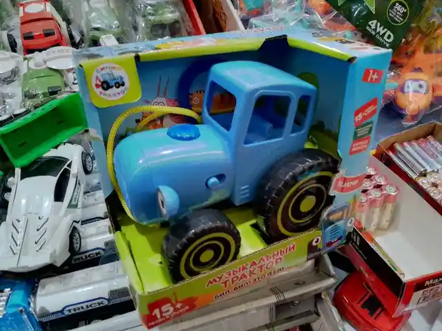 Детский музыкальный синий трактор, Душанбе