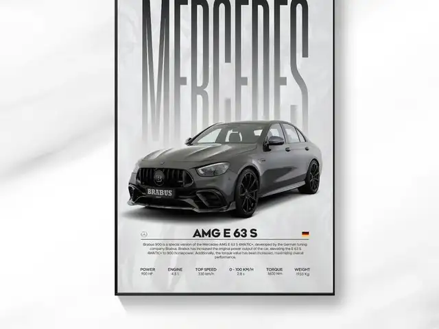 Глянцевая картина - Mercedes AMG E60 S, Хуҷанд