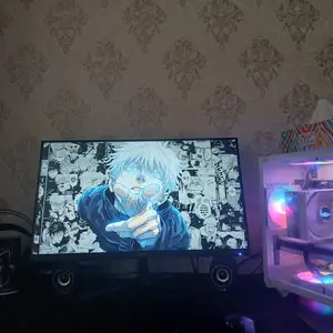 Игровой ПК Белая сборка/Аквариум + Монитор 27 Acer Nitro 200 Гц + К, Душанбе