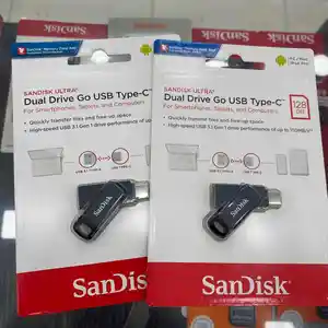 Флеш накопитель SanDisk Dual Drive Go USB Type-C 128gb, Душанбе