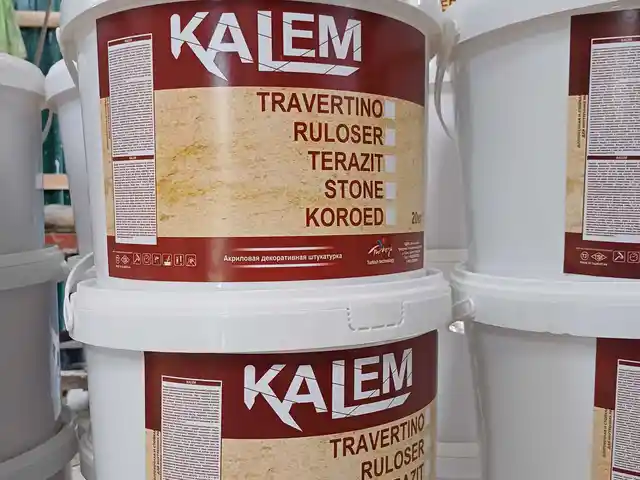 Декоративная краска травертин Kalem, Душанбе
