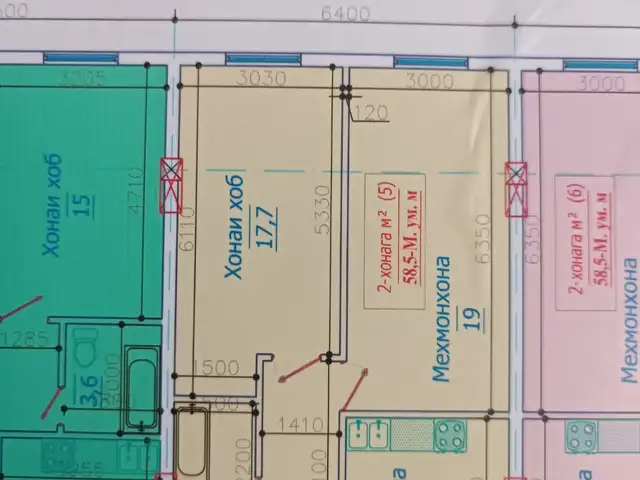 2-комн. квартира, 16 этаж, 58 м², Рудаки лелинград, Душанбе