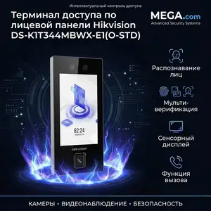 Терминал доступа по лицевой панели Hikvision DS-K1T344MBWX-E1 O-STD, Хуҷанд