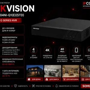 Видеорегистратор IP Hikvision DS-7604NI-Q1 E STD, Худжанд