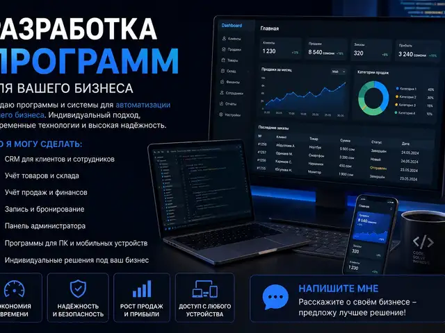 Разработка программ для бизнеса, Душанбе