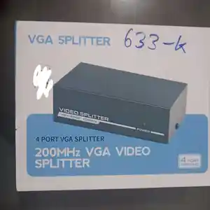 Разветвитель VGA 200 МГц, 4-портовый видеодистрибьютор с 1 вход на 4 выхода, Душанбе