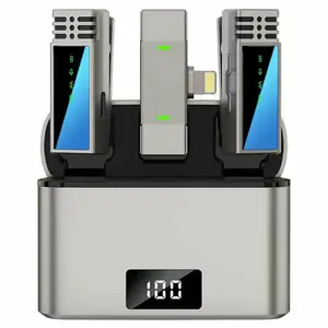 Микрофон петличный беспроводной JMARY MW-15 Lightning, Bluetooth, серый металлик, Душанбе
