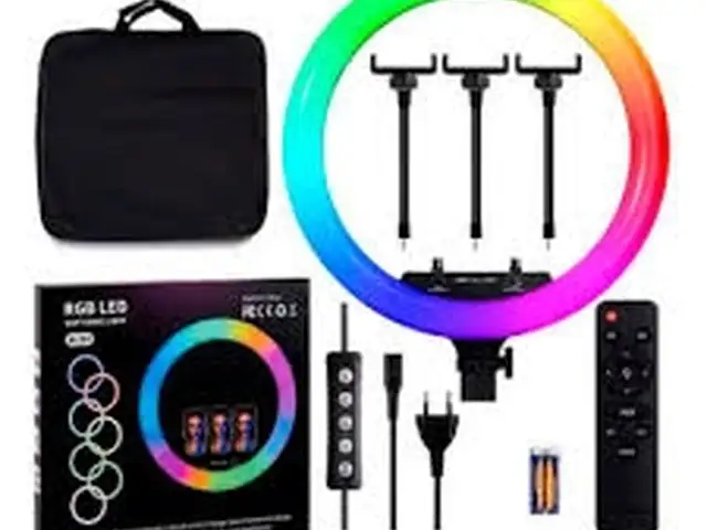 Кольцевая цветная лампа RGB MJ45 см, Душанбе