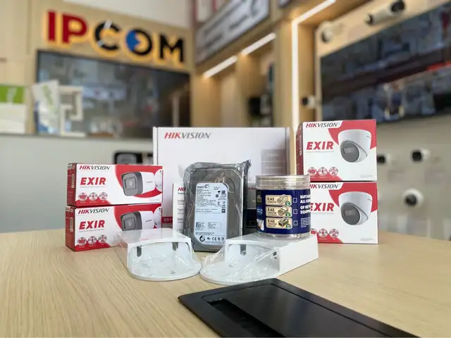 IP комплект видеонаблюдения Hikvision | 4 камеры | PoE | Full HD, Хуҷанд