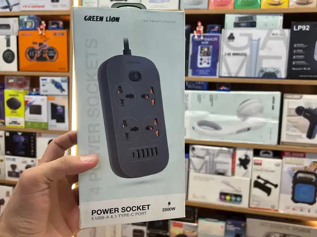 Green Lion Power Socket 4 Power Sockets 5 USB-A + 1 Type-C, Душанбе