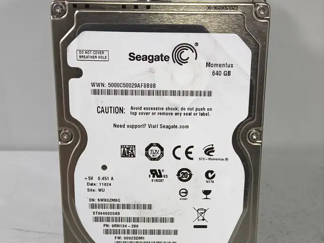 Жёсткий диск для ноутбуков Seagate Momentus 640GB, Душанбе