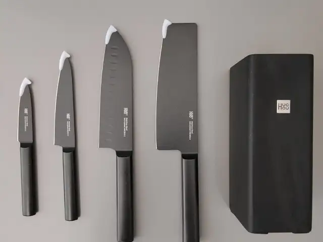 Набор кухонных ножей Xiaomi Huohou Cool Black, Душанбе