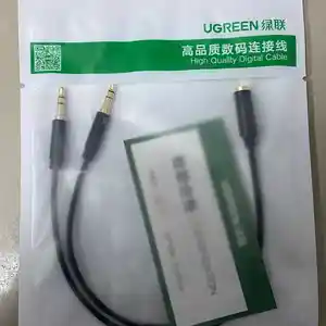 Кабель Jack 3.5mm to 2x Jack 3.5mm 0.2m, Душанбе