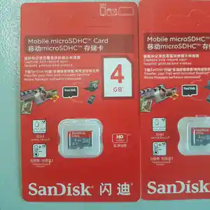 Флешкарта SD SanDisk 4Gb, Душанбе