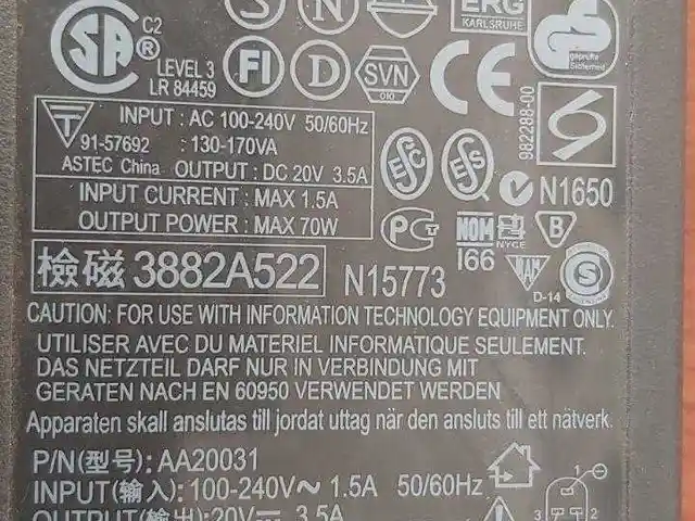Зарядное устройство для ноутбука Dell AA20031, Душанбе