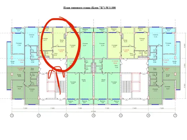 2-комн. квартира, 7 этаж, 83 м², 17, Хуҷанд