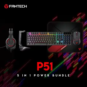 Fantech P51 5-в-1 клавиатура с мышью + коврик для мыши + гарнитура + подставка, Душанбе