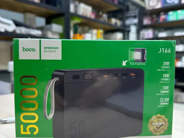 Внешний аккумулятор Power Bank Hoco J166 50000mAh, Душанбе